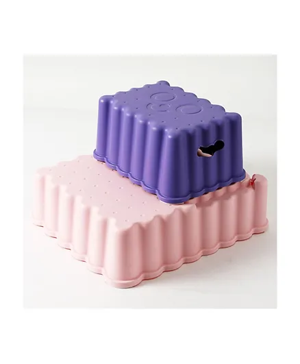Cake Shaped Step Stool - Purple & Pink