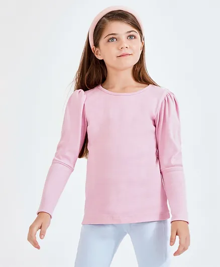 Primo Gino - Full Sleeves T-shirt With Ankle Length Legging - Pink Blue