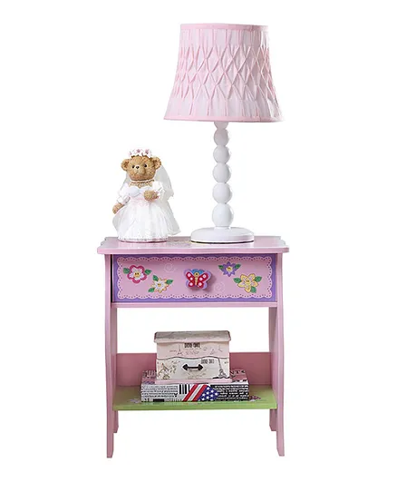 Single Drawer Bedside Table with Drawer - Pink