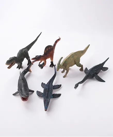Dino Figurines Multicolor - 6 Pieces