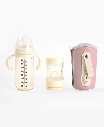 Babyhug 3 in 1 Baby Feeding Bottle Set Pink - 240mL