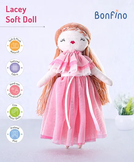 Bonfino Lacey Soft Candy Doll Pink - 28.5 cm