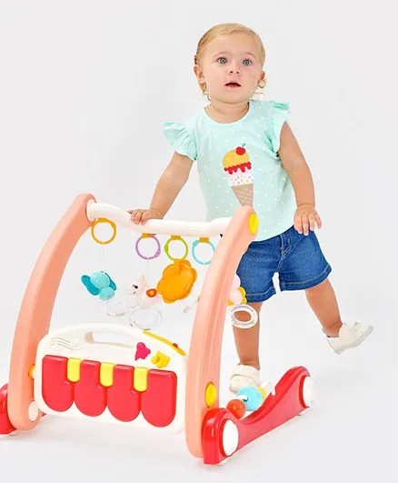 2 In 1 Musical Walker and Playmat - Red