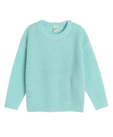 SMYK Solid Knitted Pullover - Turquoise