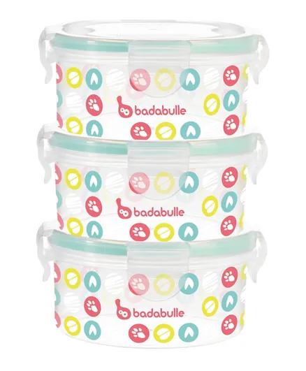 Badabulle - Containers Set, 300 ml, Pack of 3, 0+ month