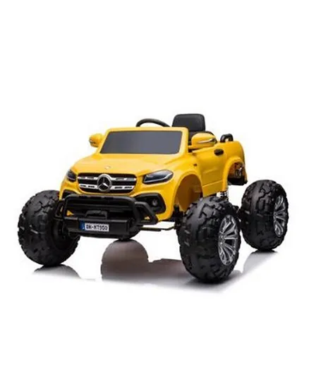 Megastar Ride-On Rechargeable Mercedes Beast Truck With Remote Controller - Yellow