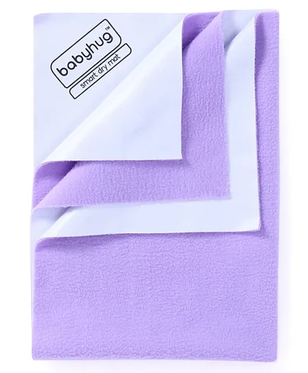Babyhug Smart Dry Bed Mattress Protector Sheet Small - Lilac