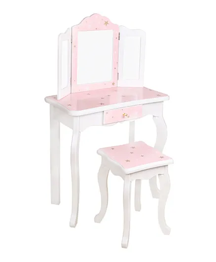Dressing Table with Stool Toy Makeup Kit - Pink