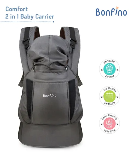 Bonfino Comfort 2 in 1 Baby Carrier - Grey