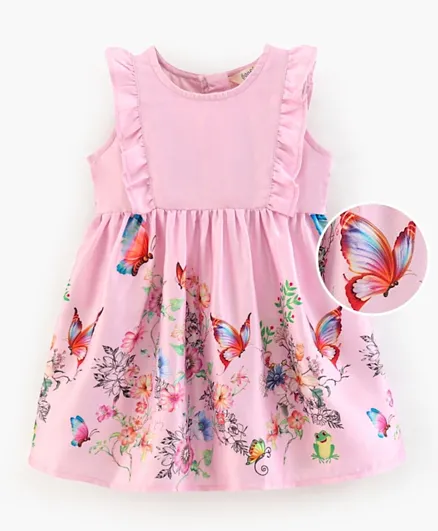 فستان حفلات بتصميم ياقة مقسم من بونفينو - وردي