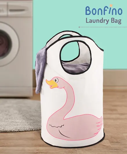 Bonfino Duck Printed Laundry Bag - Cream