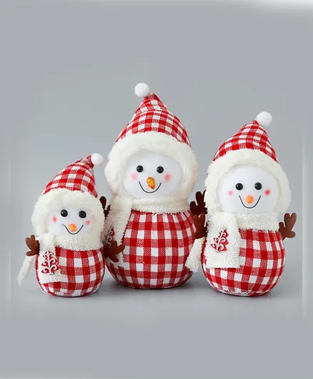 Christmas Snowman Figures - 3 Pieces