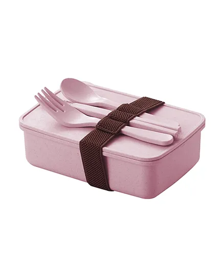 Star Babies Kids Eco-Friendly Lunch Box Set with Cutlery - Pink