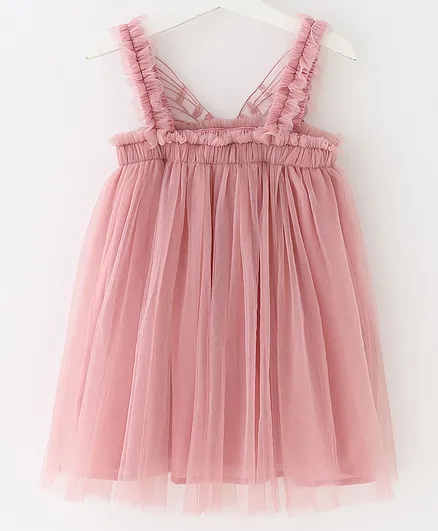 Kookie Kids Butterfly Applique Dress - Pink
