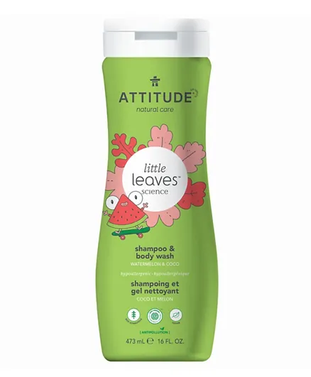 Attitude Little Leaves 2-in-1 Shampoo and Body Wash Watermelon and Coco - 473mL