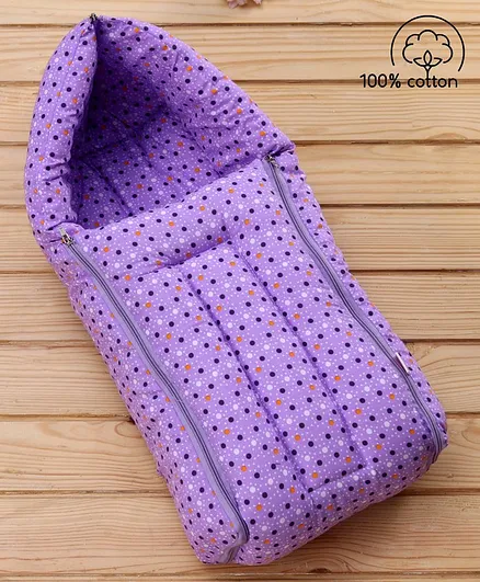 Babyhug 2 in 1 Sleeping and Carrying Bag Tiny Dots - Purple