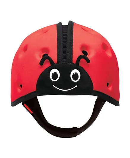 SafeheadBABY Soft Protective Headgear Ladybird - Red