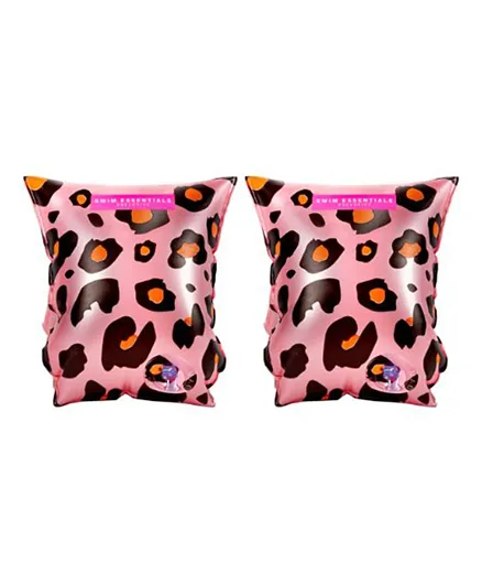 Swim Essentials Inflatable Swimming Armbands - Rose Gold Leopard
