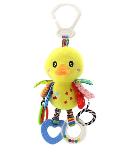 Happy Monkey Hanging Plush Soft Toy Rattle Pack of 1 - Chicken