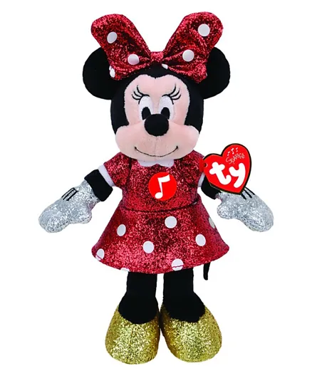 TY Disney Minnie Sparkle Red With Sound - Medium