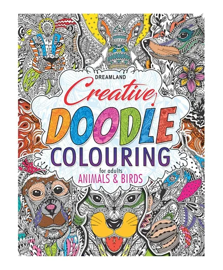 Creative Doodle Colouring Animals & Birds - English