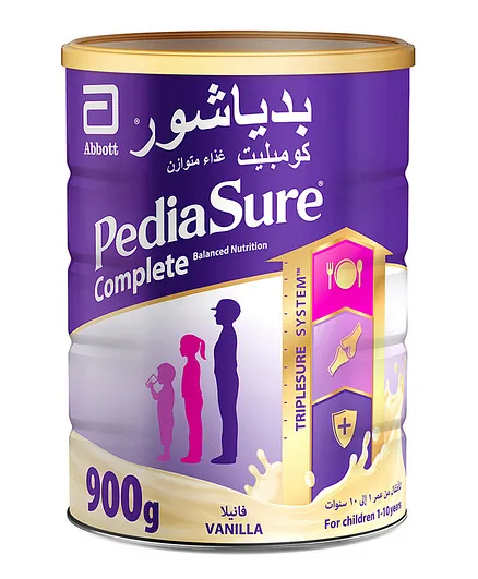 PediaSure Complete Triple Sure 900g Vanilla - Child Nutritional Drink, 12 Months-10 Years, 37 Essential Nutrients