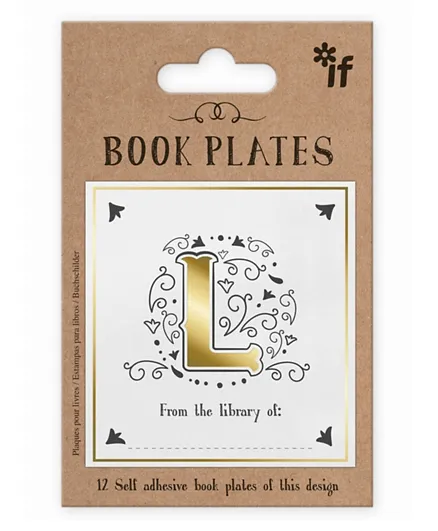 IF Letter Book Plates Letter L - 12 Pieces