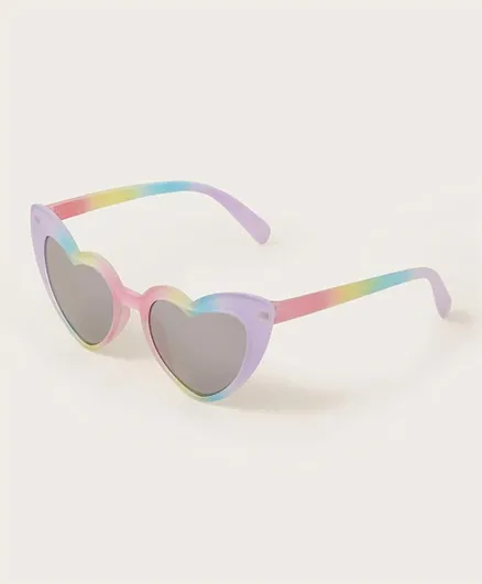 مونسون تشيلدرن - نظارة شمسية بتصميم قلب مزين بألوان مدرجة - متعدد الألوان