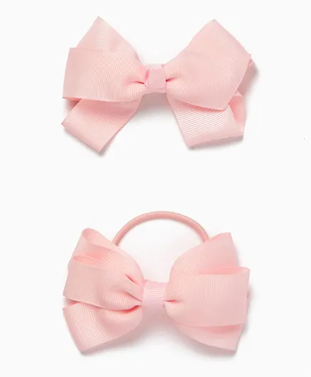 Zippy Hair Slide + Bobble With Bow Pink - 2 Pieces
