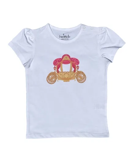 Twinkle Kids Chariot Graphic T-Shirt - Grey
