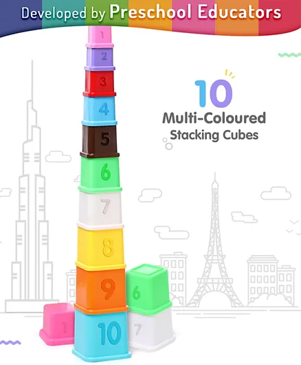 Intelliskills Stacking Cubes - 10 Pieces