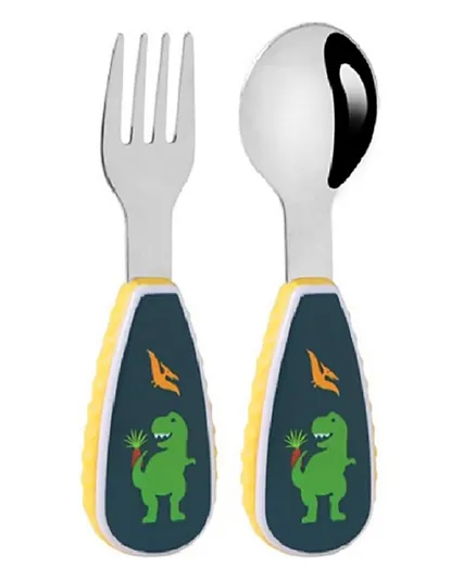 طقم أدوات مائدة برين جيجلز مع علبة - ديناصور