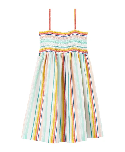كارترز فستان صيفي مخطط بتصميم مطوي - متعدد الألوان