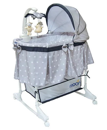 Moon Soffy 4 in 1 Convertible Cradle - Dark Grey