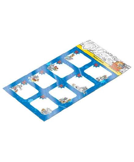 Tom and Jerry Name Label A4 Sheet Pack of 2 - Multi Color