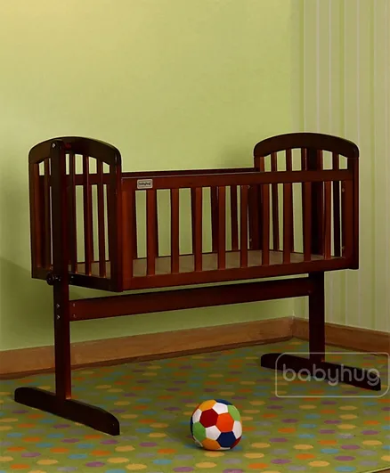 بيبي هاغ - سرير أطفال مع ناموسية - لون الجوز