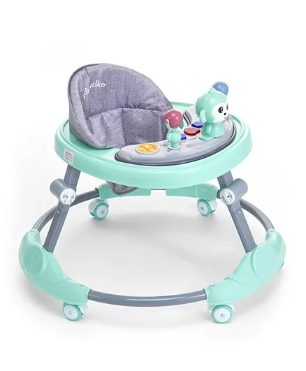 Stylish Roll & Learn Baby Activity Walker with Cushioned Seat - Green