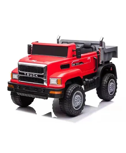Battery Operated Ride-On Truck with Music and Light - Red