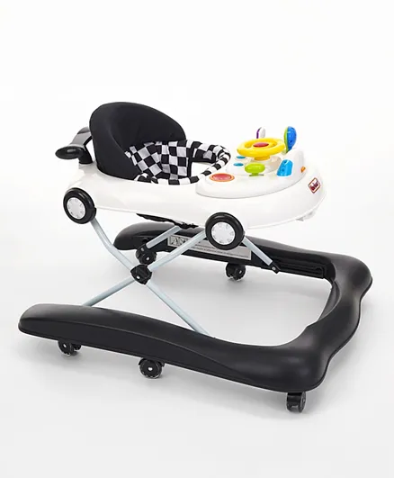 Classic & Stylish Foldable Regular Baby Walker with Toy Tray -  Black