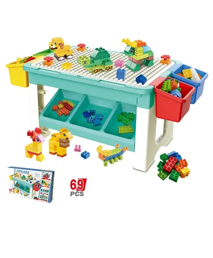 Little Story Blocks 3 in 1 Activity Table Multi Color - 69 Pieces