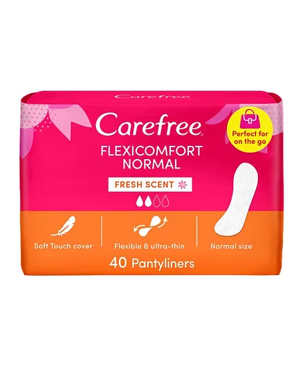 Carefree FlexiComfort Fresh Scent Panty Liners - Pack of 40