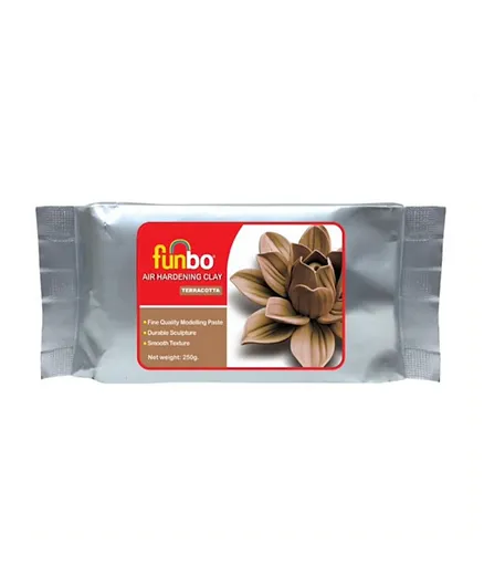 Funbo Air Hardening Clay Terracota 250g - Assorted