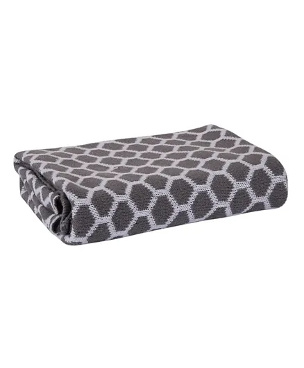 Playgro Cotton Blanket Wrap - Honeycomb Grey