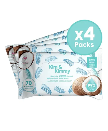 Kim&Kimmy Organic Coconut Wet Wipes - 280 Pieces