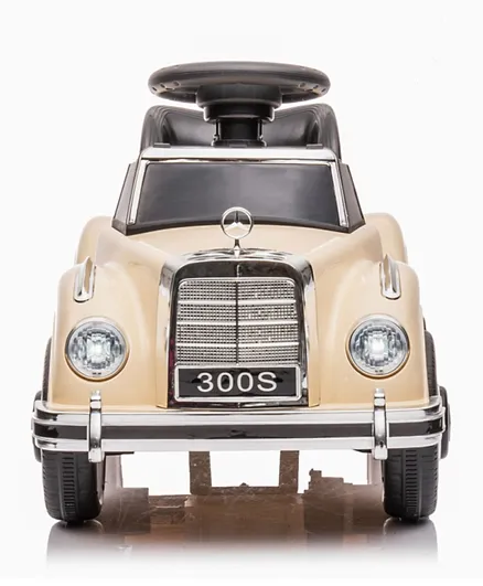 Stylish and Classic Battery Operated Ride on Car with Lights - Beige