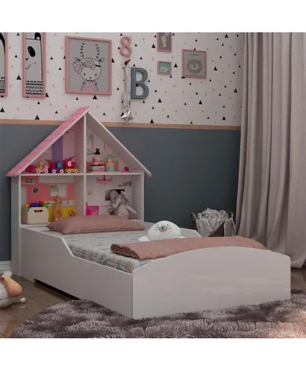HomeBox Cassina Single Kids Bed, Engineered Wood, Foil Veneer Finish, Modern Design, L212xB115xH132cm, Free Delivery & Assembly in Select Areas