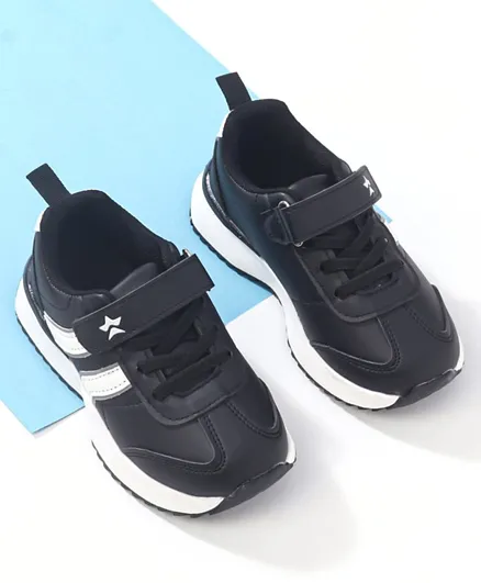 Cute Walk by Babyhug Velcro Closure Sports Shoes - Black & White
