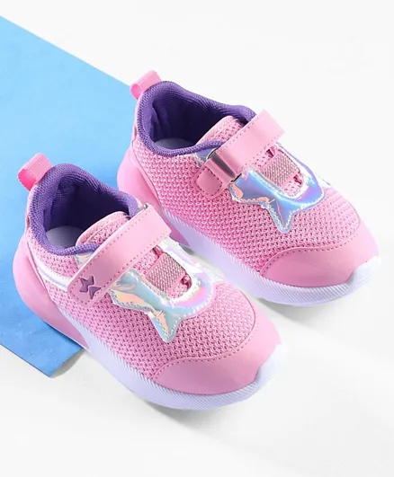 Cute Walk by Babyhug Velcro Closure Sports Shoes - Light Pink
