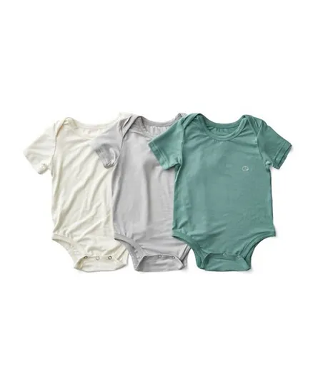 Anvi Baby 3 Pack Solid Bodysuits - Multicolor
