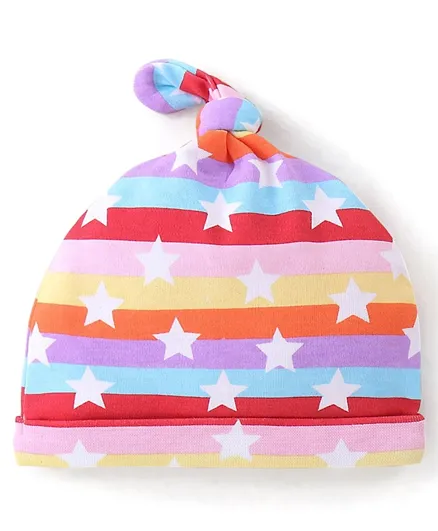 Babyhug 100% Cotton Knit Cap Star Print - Multicolour